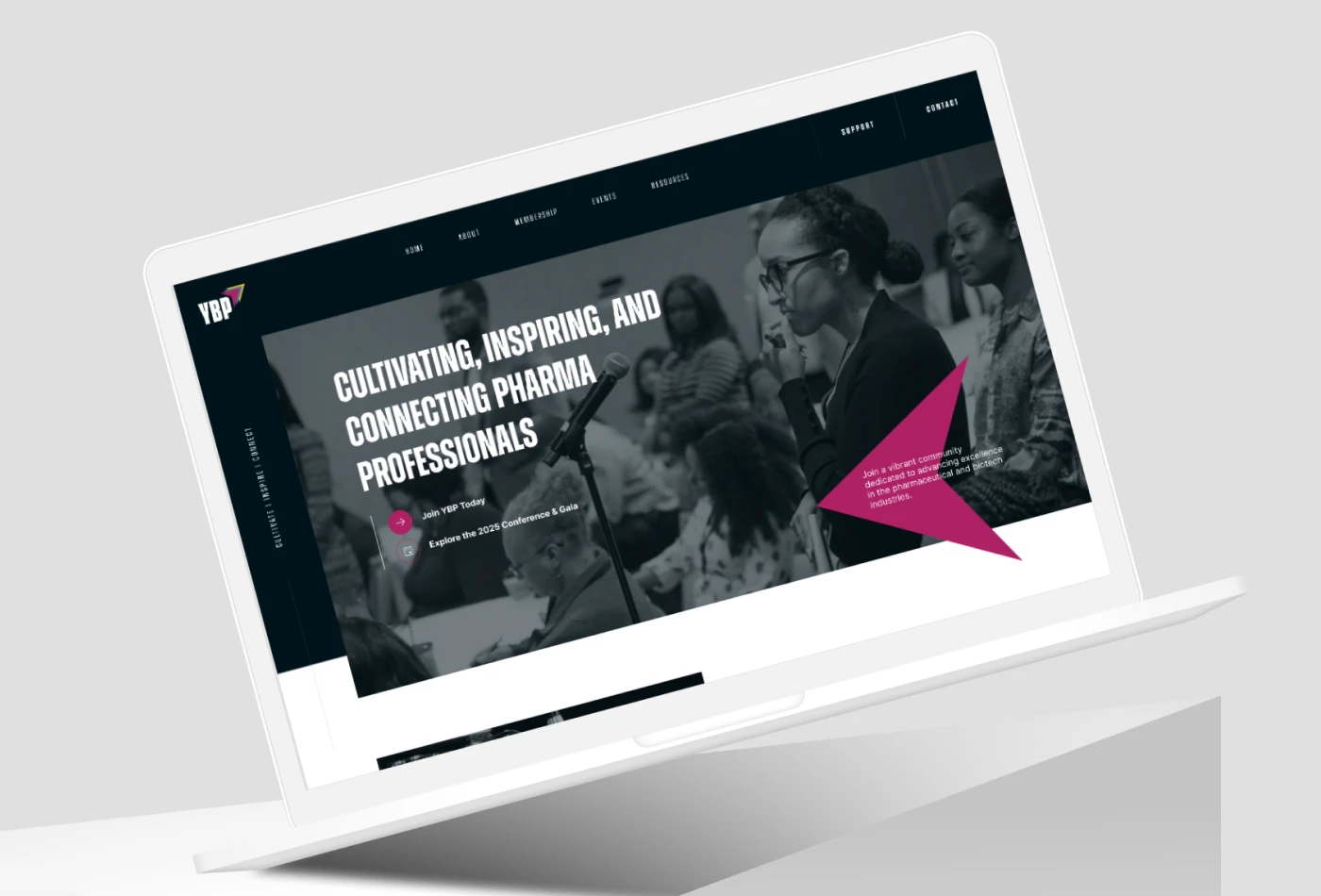 YBP website on a laptop